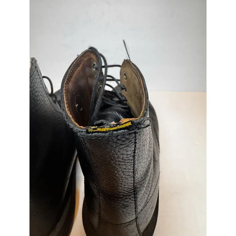 Women’s Size 8 Doc Martens Eldritch Black Leather Pebble grain Boots Cut Tag